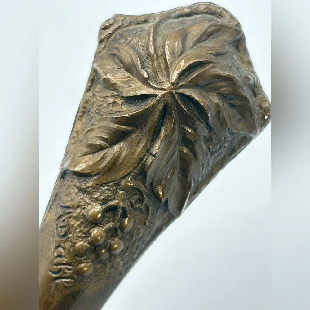 A. Dahl Signed Antique Art Nouveau Bronze Wax Seal, Blank Wax Seal Collectible